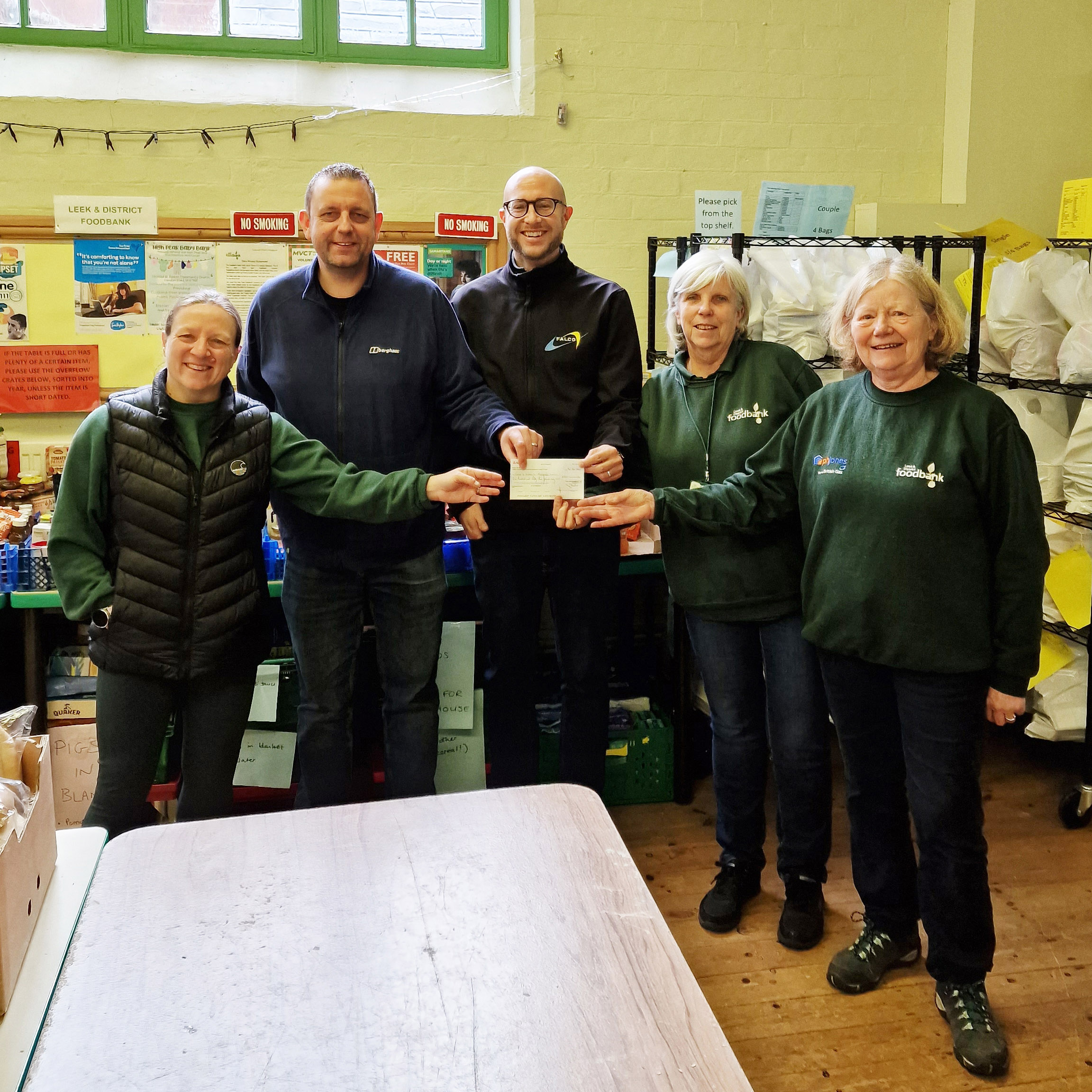 Falco Raises £465 for The Trussell Trust’s Leek & District Foodbank